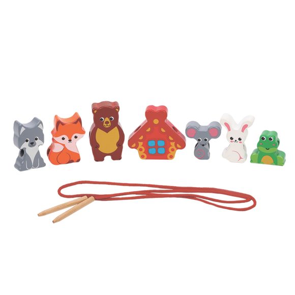 MAPACHA. 76807 Шнуровка-сказка 2в1 "Теремок + Колобок": 10 дет 3-6 см, шнурок МРЦ 490 руб.