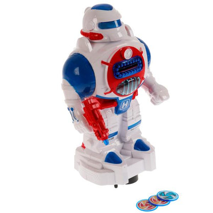 Robot super-bot, blanc, acier, taille 20*33,5*13,5 cm, ТЕХНОДРАЙВ в kor.2*12шт