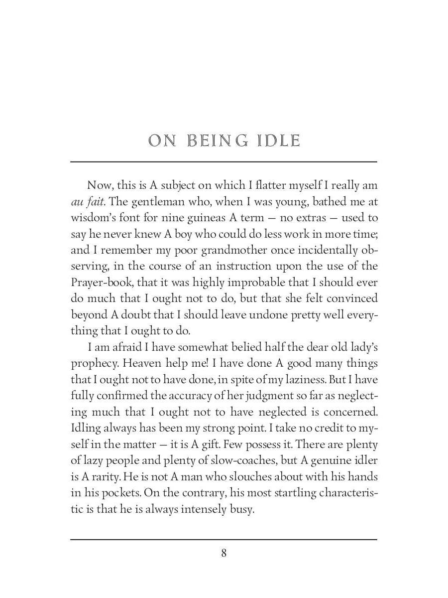 Idle Thoughts of an Idle Fellow 1 = Праздные мысли праздного человека 1: на англ.яз