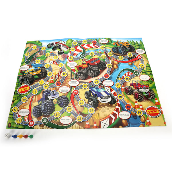 НАСТОЛЬНАЯ ИГРА-ХОДИЛКА "УМНЫЕ ИГРЫ" СУПЕРДЖИПЫ В РУСС. КОР.в кор.20шт