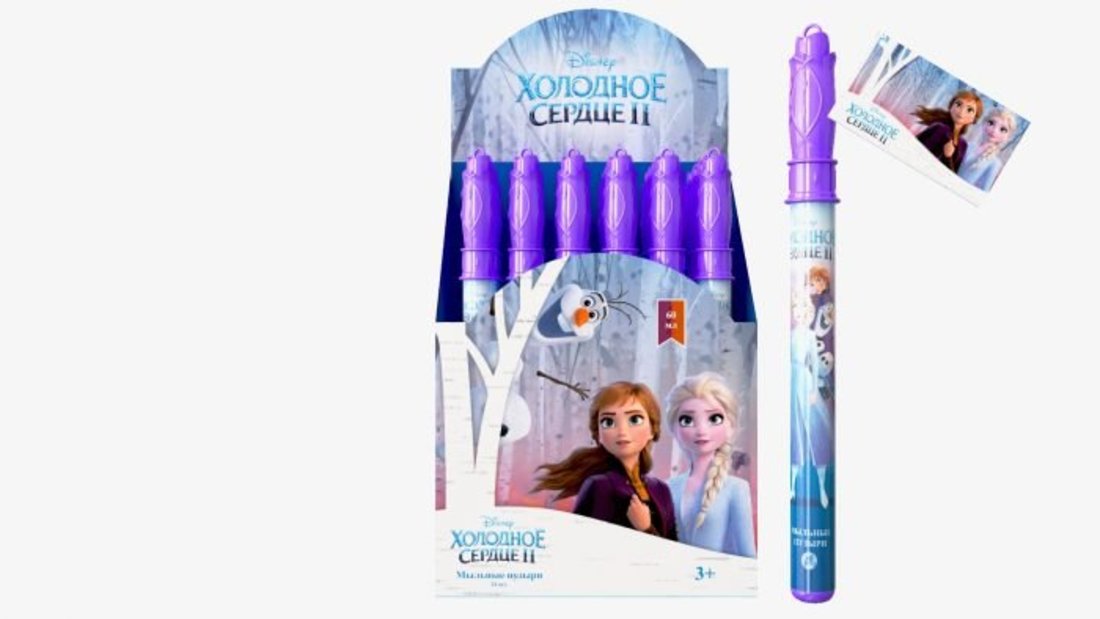 Мыльные пузыри арт.Т15023 "Disney Холодное сердце" колба в термоплёнке, 60 мл., д/б