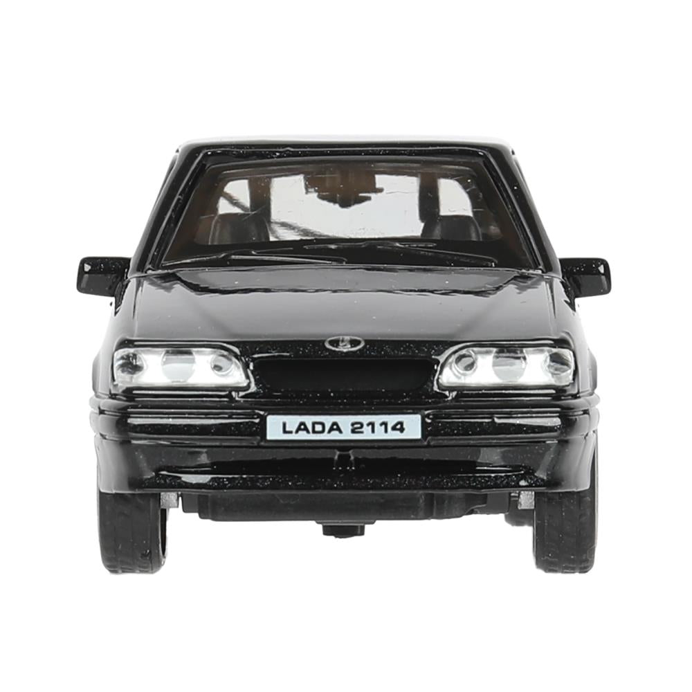 Машина металл свет-звук LADA 2114"самара",12см,откр дв,баг,инер,черный,в кор Технопарк в кор.2*36шт
