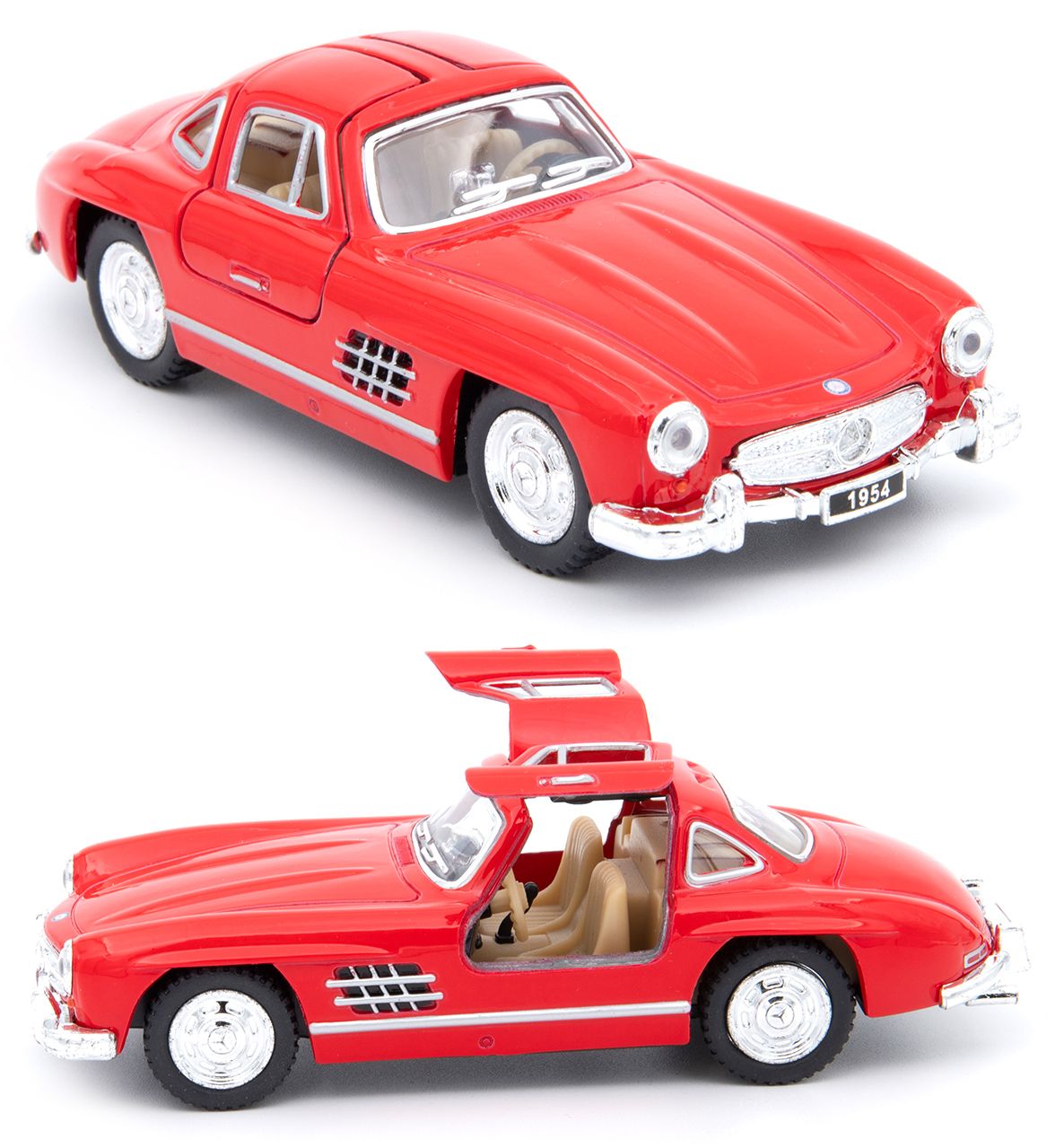 Kinsmart. Modèle art.КТ5346/1 "Mercedes-Benz 300SL 1954" 1:36 (красная) инерц.