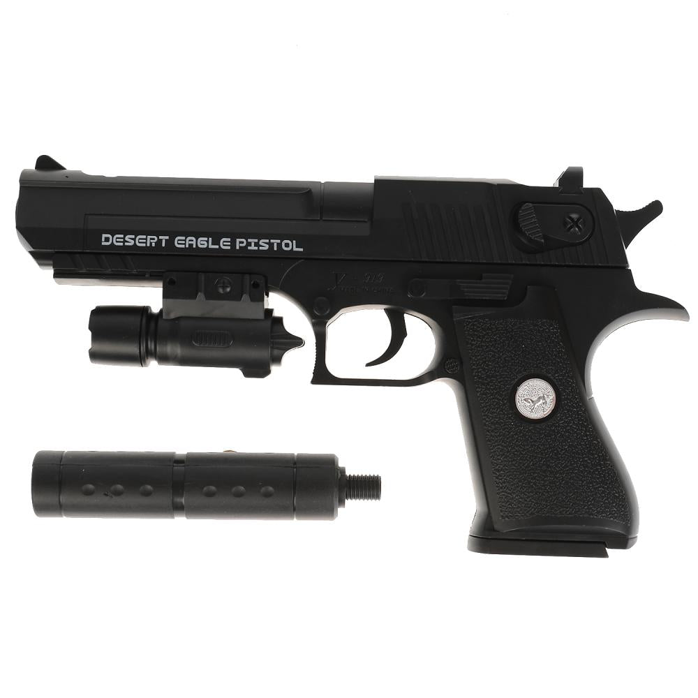 Pistolet avec laser. прицелом, с глушителем в пак. dans le cor.2*54шт