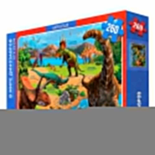 La carte est double. Dans la boue des dinosaures. 260 détails. 47х33 cm. ГЕОДОМ