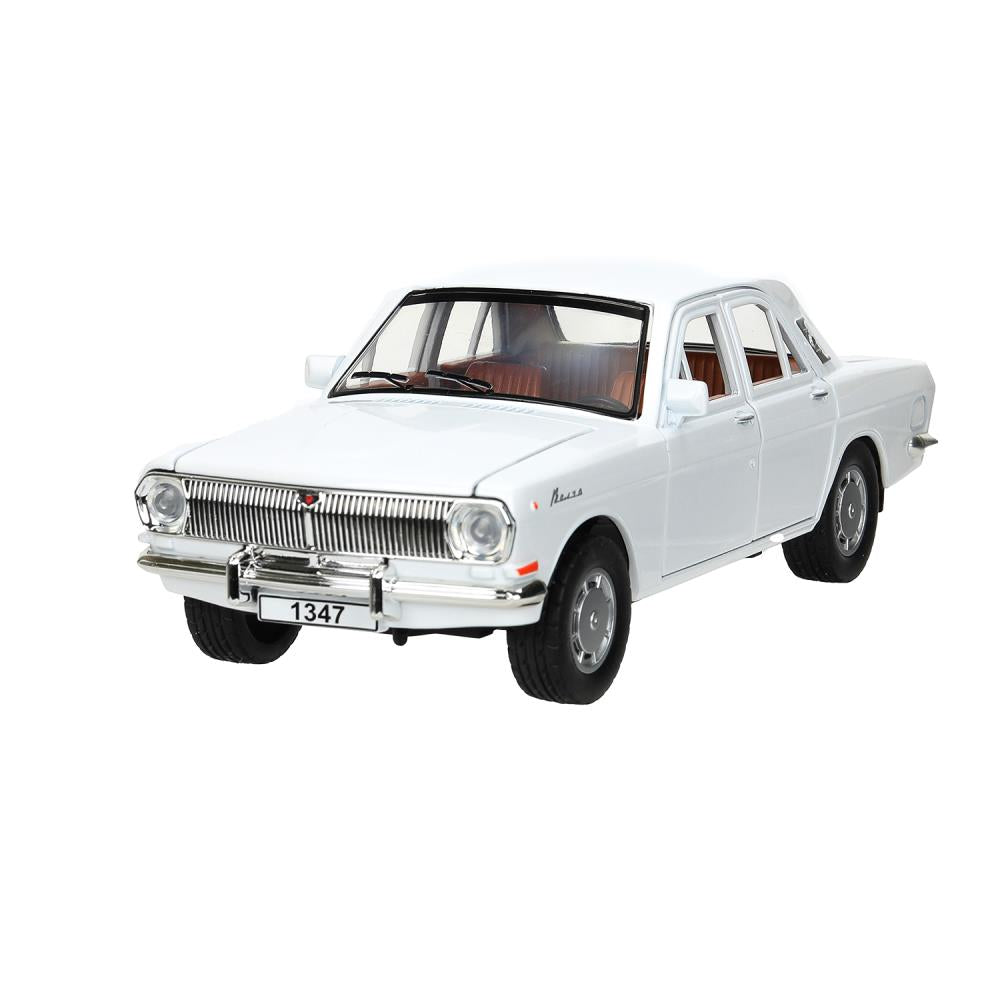 ГАЗ 2401 свет-звук 19,7 cm, дв, кап, баг, ин, белый Технопарк в кор.2*24шт
