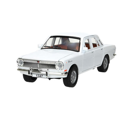 ГАЗ 2401 свет-звук 19,7 cm, дв, кап, баг, ин, белый Технопарк в кор.2*24шт