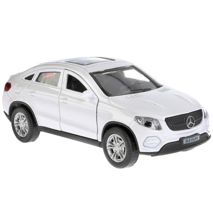 ТМ Технопарк. Machine en métal "MERCEDES-BENZ GLE COUPE" 12 cm, ouverte. двери, инерц, БЕЛЫЙ в кор.2*36шт