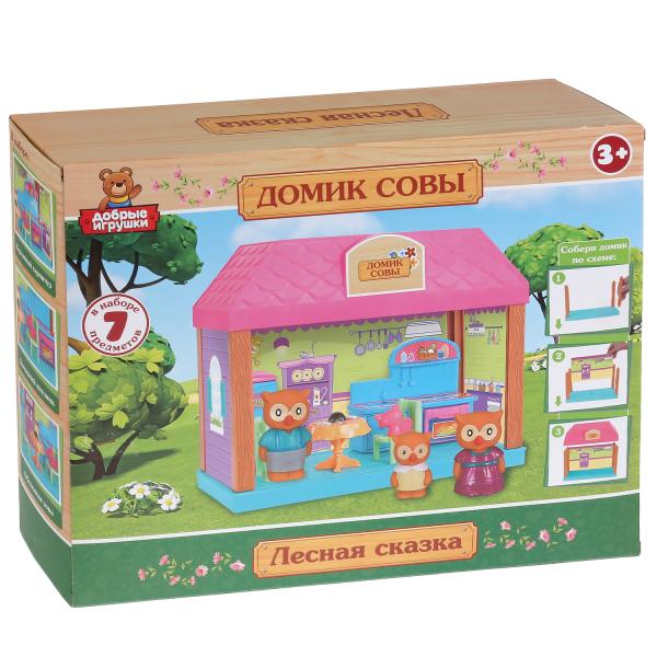 Пластизолевые игрушки "домик совы" в русс. кор. Добрые игрушки в кор.2*18шт