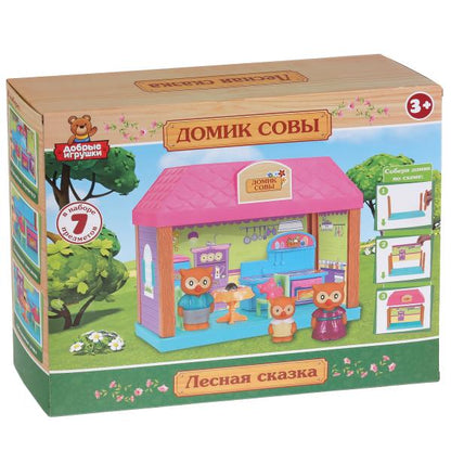 Пластизолевые игрушки "домик совы" в русс. кор. Добрые игрушки в кор.2*18шт
