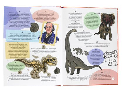 Энциклопедия на каждый день. 365 faits sur les dinosaures. глянц. lame 215х288