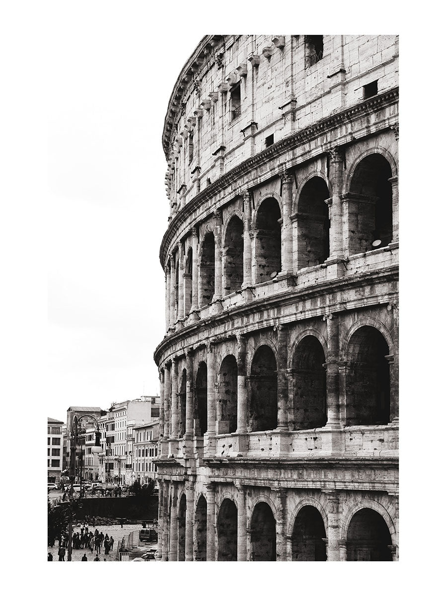 L'Italie à Cherno-Belom. Art - poster. Рим. Colizey. Format A4.