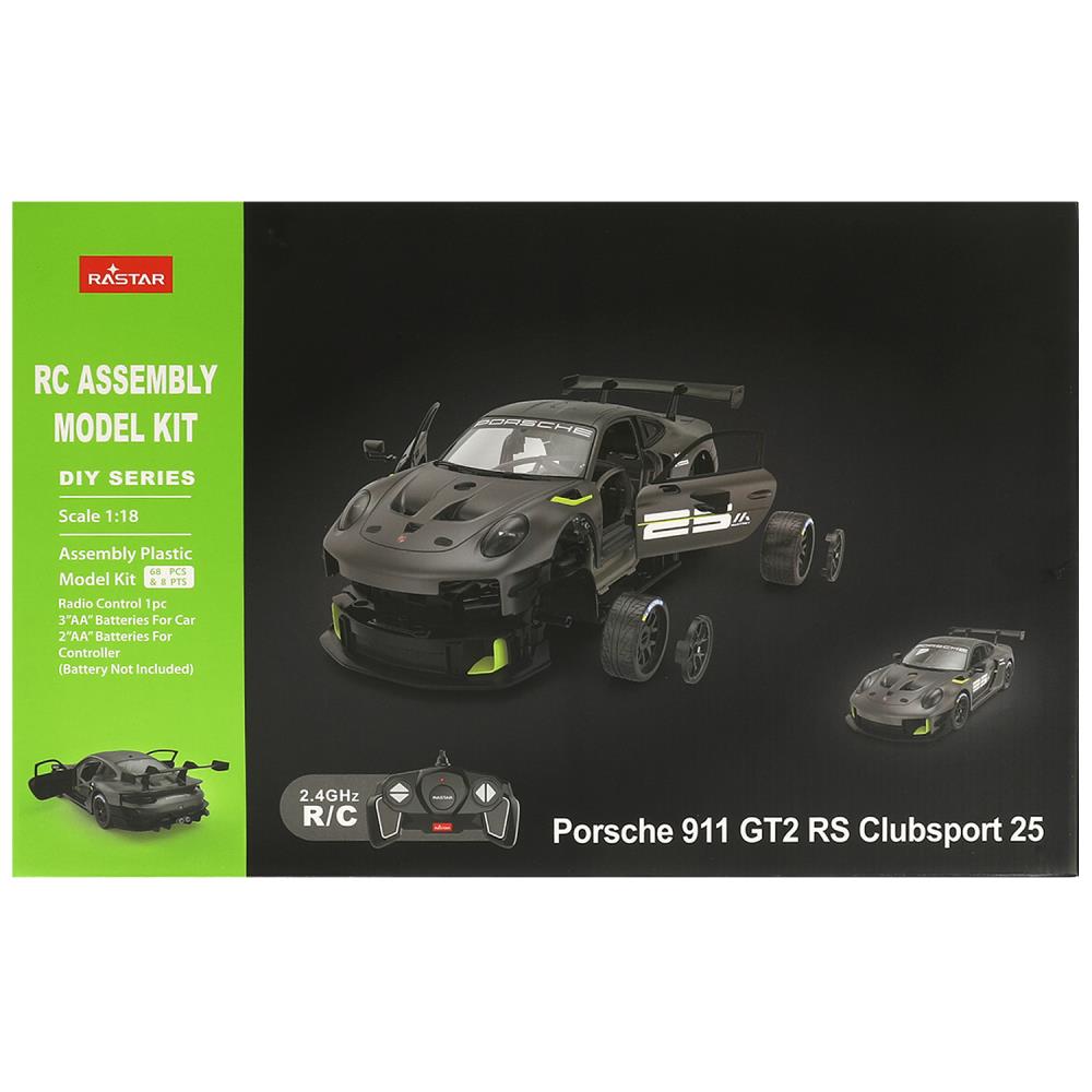 Véhicule à l'échelle 1:18 porsche 911 gt2 rs clubsport 25 constructeur 74 jours. Rastar en cor.6шт