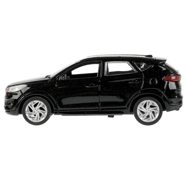 TUCSON-12-BK 325387 Машина металл HYUNDAI TUCSON длина 12 см, двери, багаж., инер, черный, кор. Техн