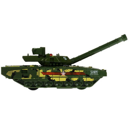 Modèle métallique АРМАТА ТАНК Т-14 12 см, вращается башня, инерция, камуф, кор. Parc technologique en cor.2*24шт
