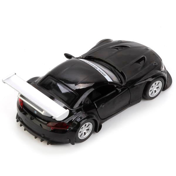 МАШИНА "ТЕХНОПАРК" МЕТАЛЛ. ИНЕРЦ. BMW Z-4 GT3, 1:38, ОТКРЫВ. ДВЕРИ В РУСС. КОР. в кор.2*36шт