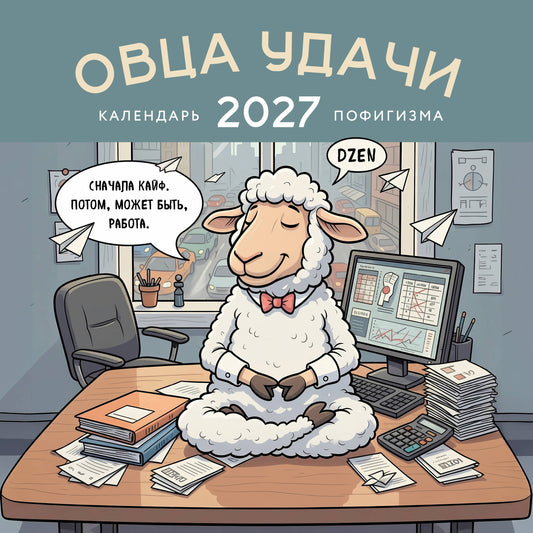 Овца удачи. Календарь пофигизма. Календарь настенный на 2027 год (300х300 мм)