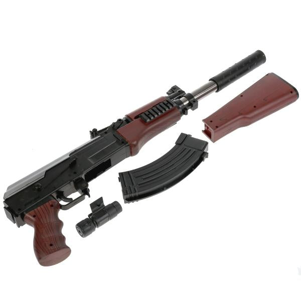 Автомат (п) с лазер. прицелом, съемный приклад 999-5 в пак. в кор.2*24шт