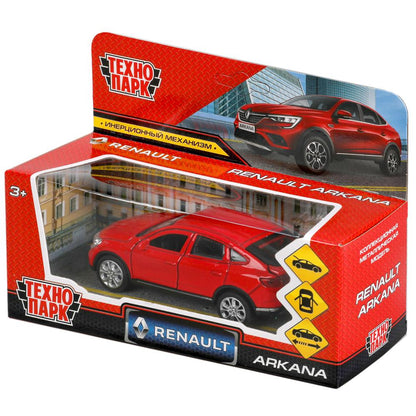 Machine en métal RENAULT ARKANA pour 12 cm, à l'extérieur, bagage, intérieur, crasse, dans la cor. Parc technologique dans le cor.2*36шт