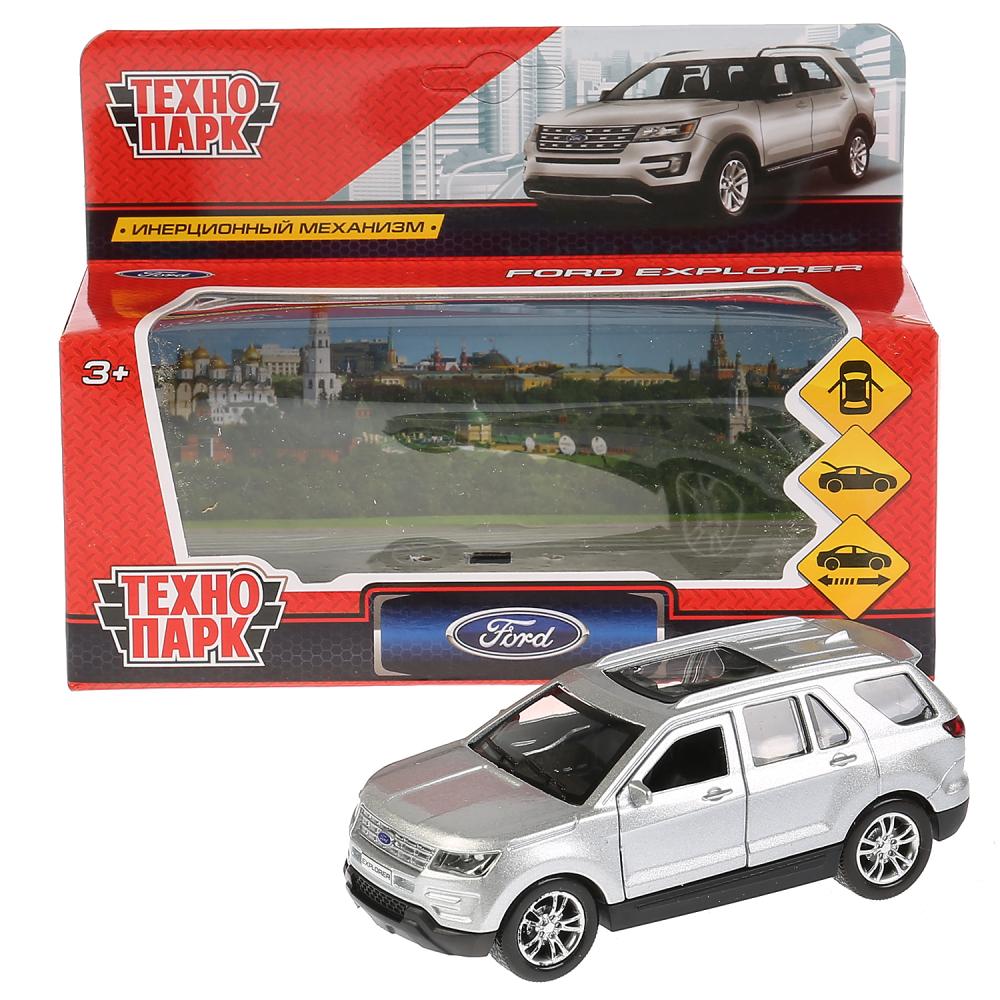 Машина металл "FORD EXPLORER" 12см, открыв. двери, инерц, серебристый в кор. Технопарк в кор.2*36шт