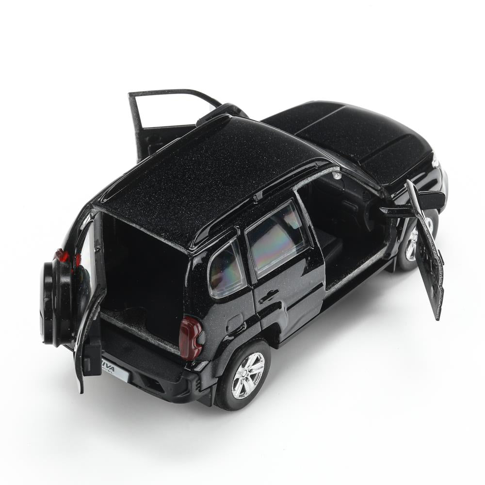 Machine en métal LADA NIVA voyage 12 cm, double, argent, métal noir, cor. Parc technologique dans le cor.2*36шт
