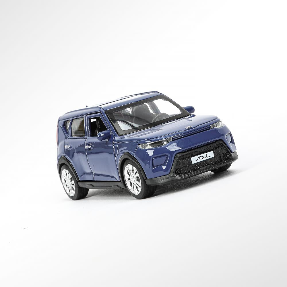 Машина металл KIA soul длина 12 см, двери, багаж., инерц, темно-синий, кор. Технопарк в кор.2*36шт