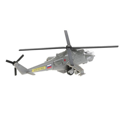 Machine en métal Vertolet МИ-24 15 cm, inerte., открыв.кабина, подвиж.детали в кор. Parc technologique en cor2*24шт