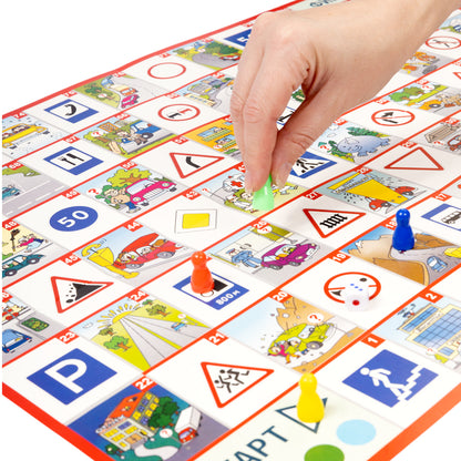 Игра настольная ходилка Викторина в картинках "Дорожные знаки" в кор.10шт