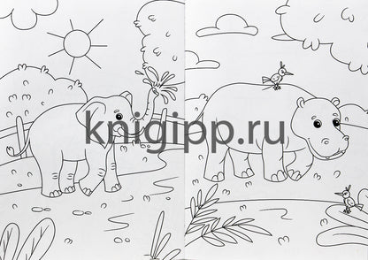 РАСКРАСКА А4 эконом. КТО ЖИВЕТ В ЗООПАРКЕ?