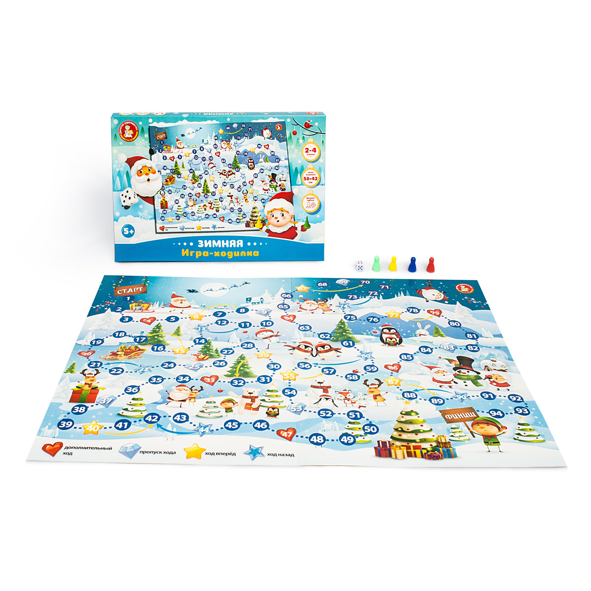 Nouveau Dieu. Игра настольная ходилка "Зимняя"