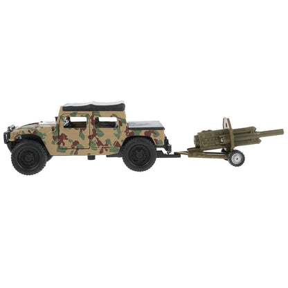 Machine en métal HUMMER h1 вс ПИКАП, 11 см, дв., баг., инер.+пушка, кор Технопарк в кор.2*12шт