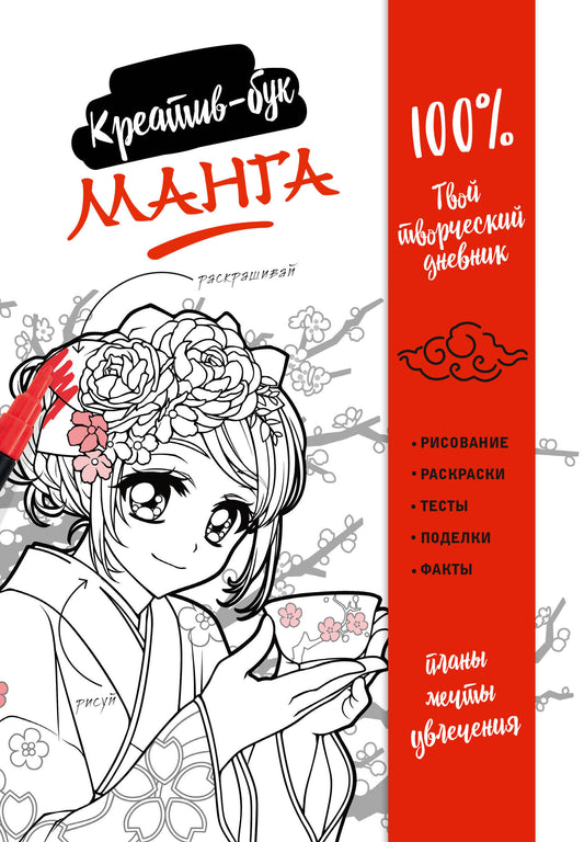 Подарок любителю манги. Комплект из 2-х книг: "Манга. Уроки рисования на каждый день" et "Креативбук. Манга"
