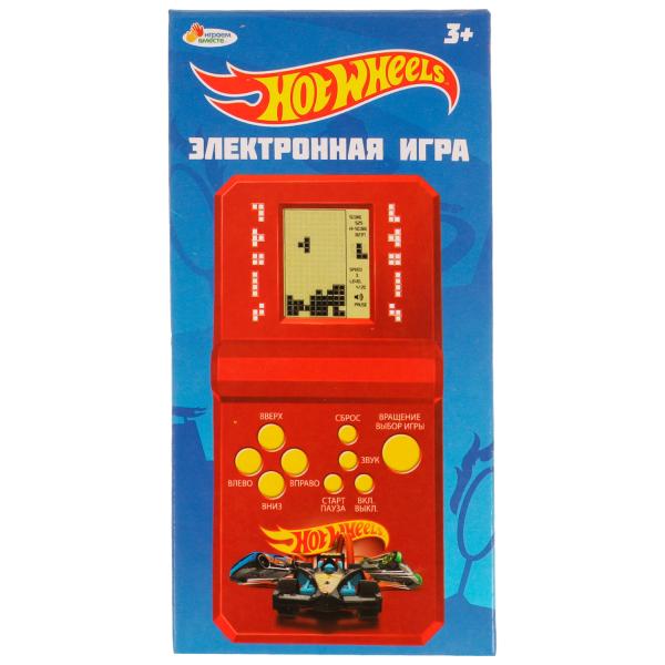 Играем вместе. Электронная игра тетрис "Hot Wheels" 12,5*6,5*2,5 см арт.B1420010-R12