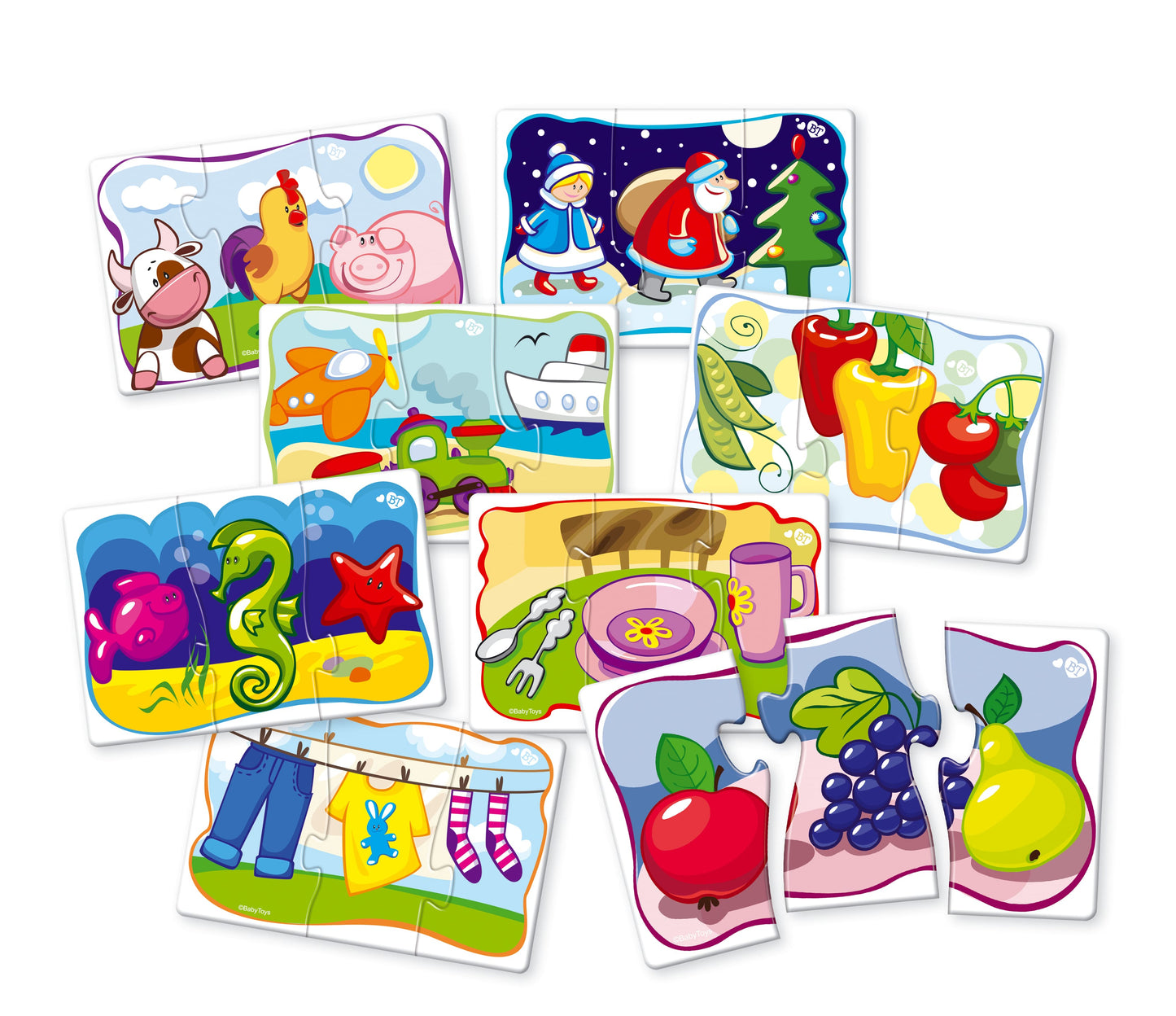 Пазлы тройные "Собери в группы" 24 эл Baby Toys (макси)