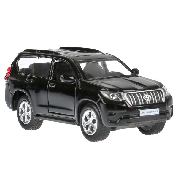 Machine en métal noir "TOYOTA PRADO"12 cm, extérieur. двери, инерц.,черный в кор. Parc technologique dans le cor.2*36шт