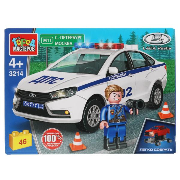 Конструктор LADA vesta: ПОЛИЦИЯ, 40 (46) дет. (легко собрать) Город мастеров в кор.80шт
