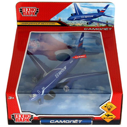 1792842-R2 340640 Модель металл свет-звук САМОЛЕТ ПОЧТА 18,5 см, инерция, кор. Технопарк в кор.2*60ш