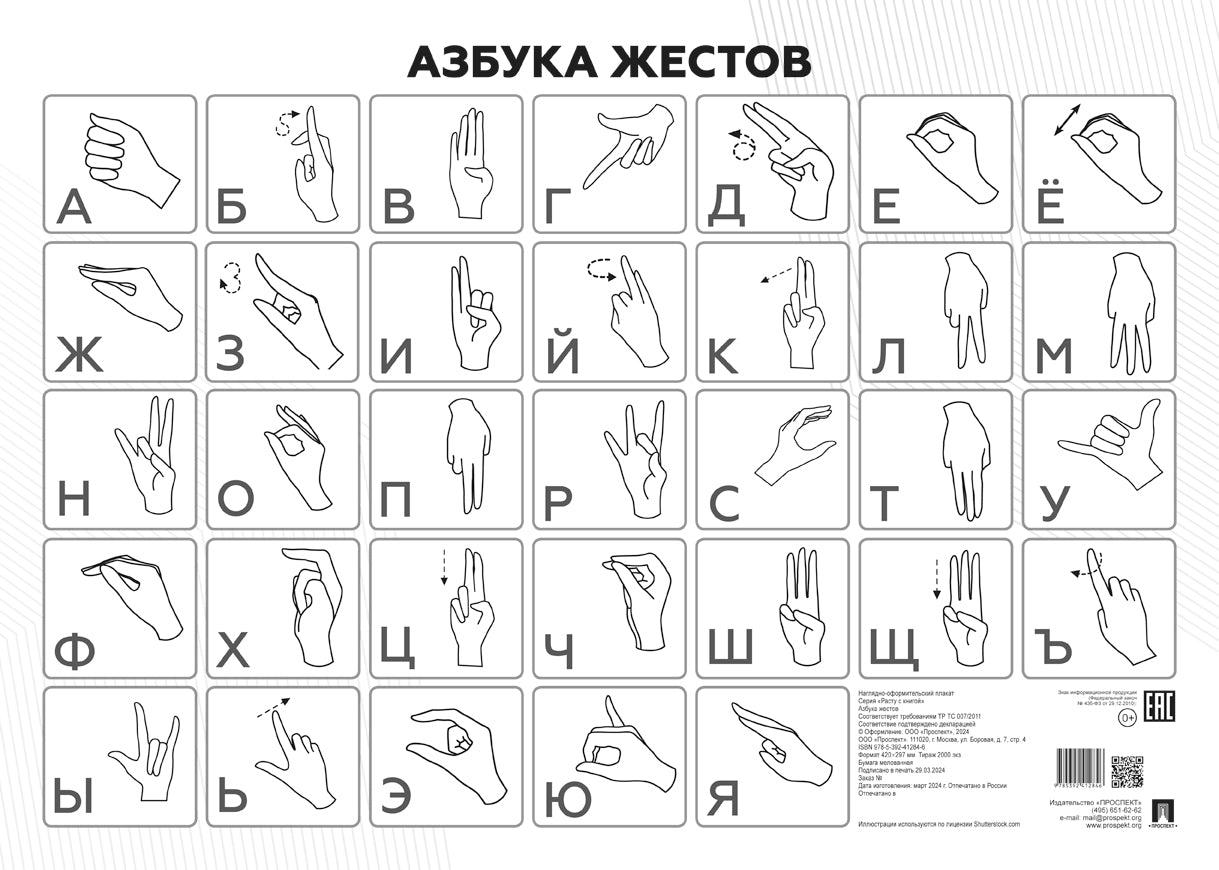 Азбука жестов (плакат А3)