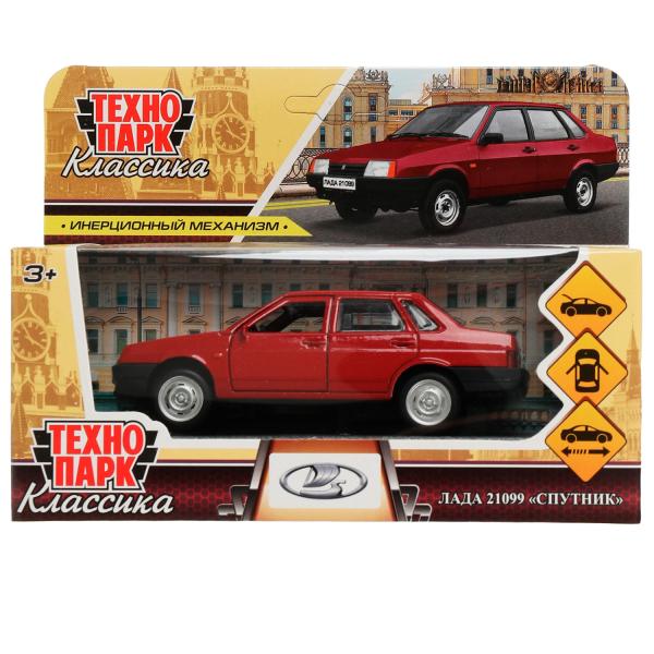 21099-12-RD336381 Machine métallique LADA-21099 "СПУТНИК" 12 cm, double, bagage, iner, rouge, cor. Technologie