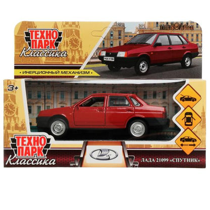 21099-12-RD336381 Machine métallique LADA-21099 "СПУТНИК" 12 cm, double, bagage, iner, rouge, cor. Technologie