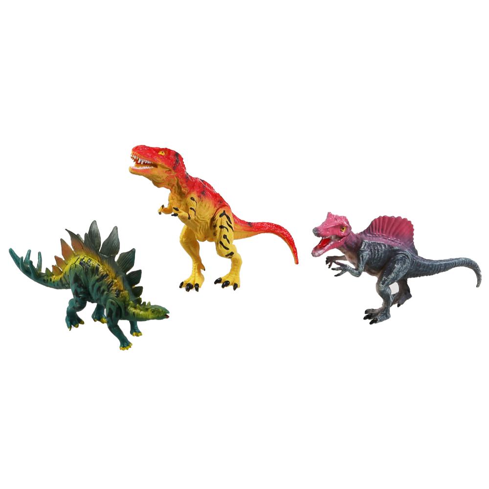 Игрушка пластизоль ДИНОЗАВРЫ с подвижн. эл-тами 15см, 3шт/пакет*4ассорти ИГРАЕМ ВМЕСТЕ в кор.132шт
