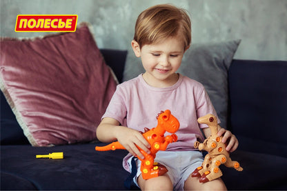 Полесье. Конструктор-динозавр "Тираннозавр" 40 эл. (в пакете) арт.76700 /14