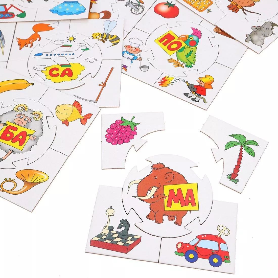 СЛОГИ. НАСТОЛЬНАЯ ИГРА СЕРИИ "УЧИСЬ, ИГРАЯ!" 00075 в уп.10шт