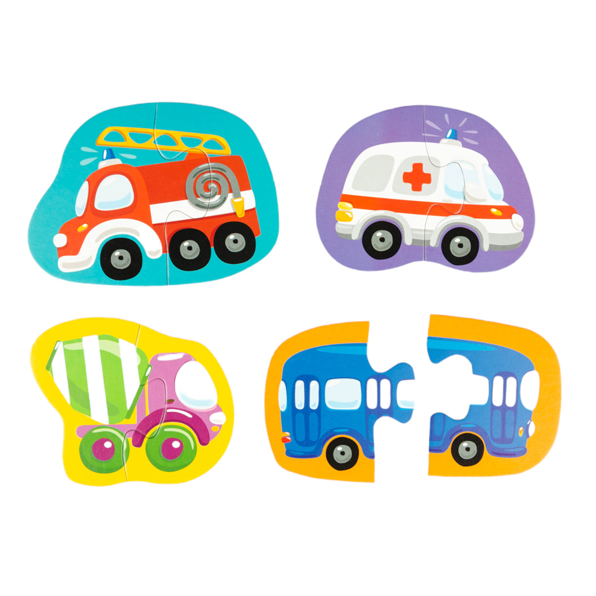 Jouets pour bébé "Тransport" (8 cartes, 16 pièces)