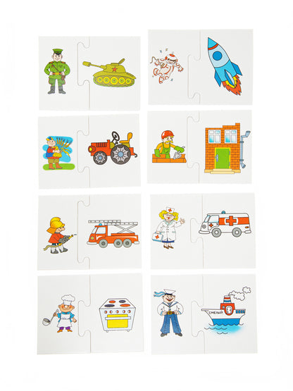 Игра обучающая. Половинки "Все работы хороши"