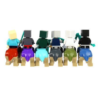 Figurines de construction pour mon monde + dinosaures -12 pièces. Grands maîtres en cor.2*60шт