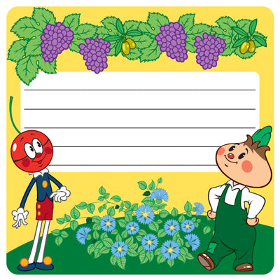 АКЦИЯ ШН2-12252 Наклейки на тетрадь Союзмультфильм (из м-ф Чиполлино, с УФ-лаком)