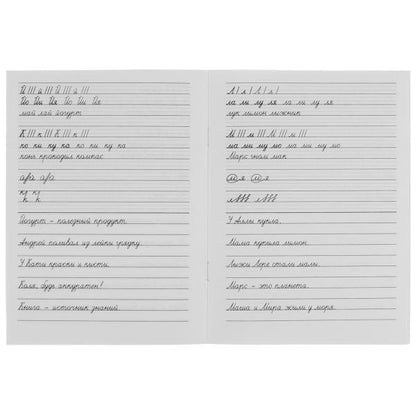Avant d'utiliser les lignes du miroir. Прописи для начальной школы. 145х195мм. 16 pièces. Умка в кор.50шт