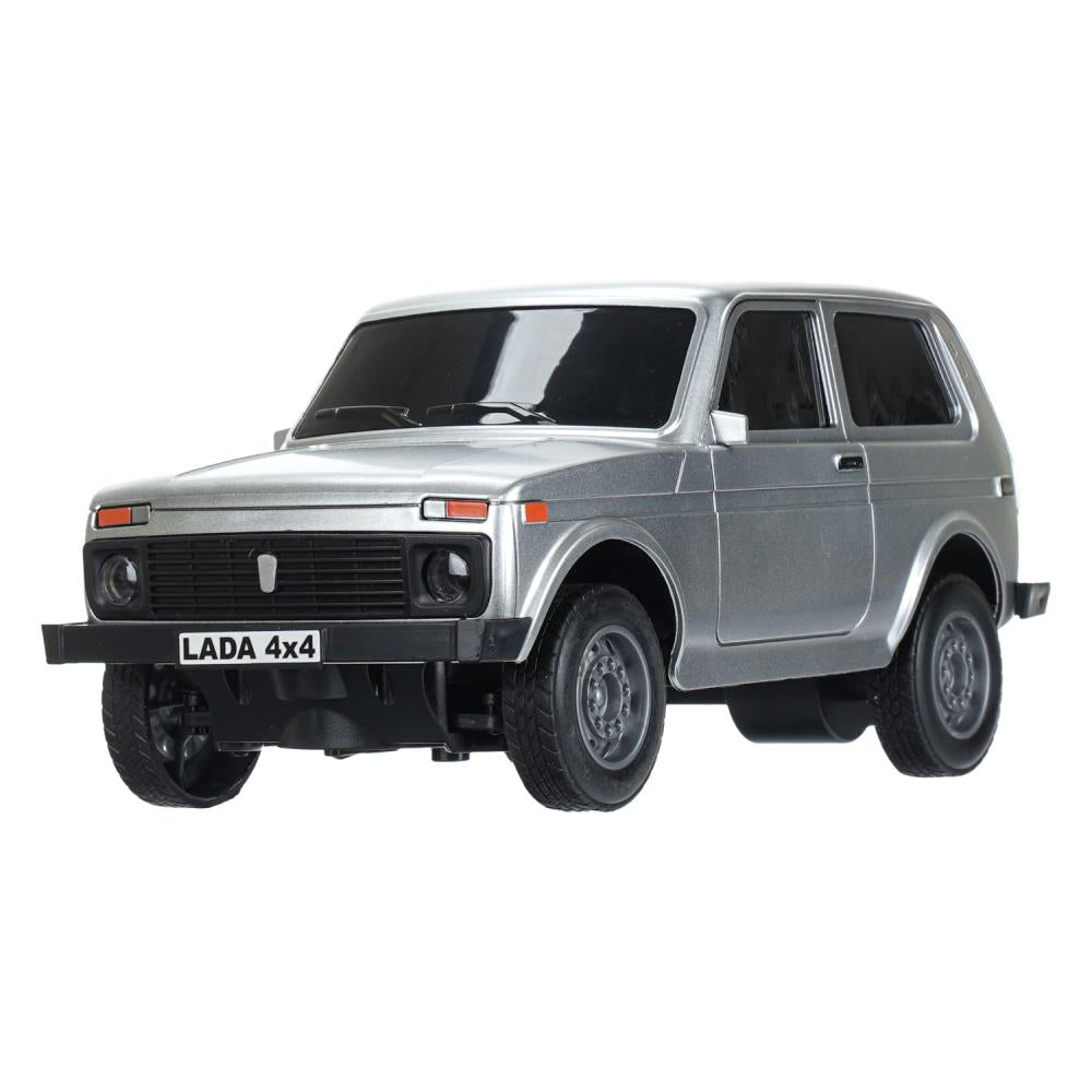 Машина р/у LADA 4x4 23 см, свет, серебристый, кор. Технопарк в кор.24шт