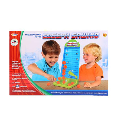 ИГРА НАСТОЛЬНАЯ "ИГРАЕМ ВМЕСТЕ" "СОБЕРИ БАШНЮ" 82788 В РУСС. КОР. в кор.2*24шт